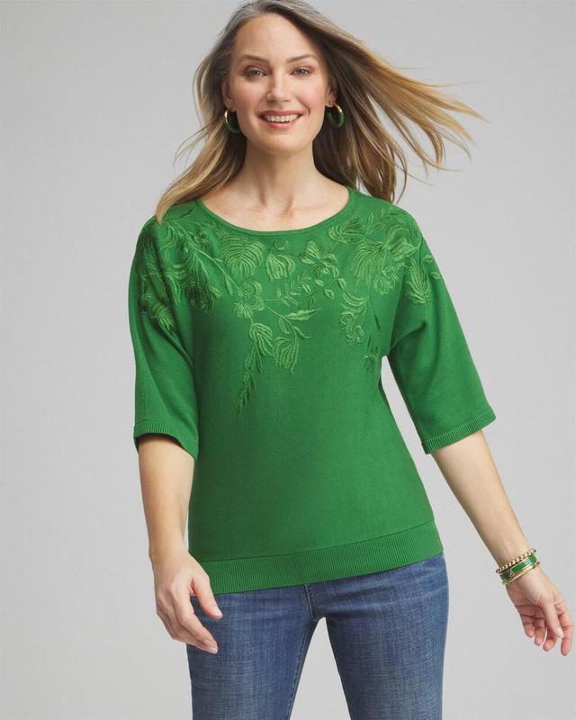 Women's Embellished Dolman Pullover Sweater Product Image