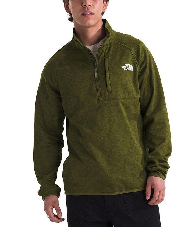 The North Face Canyonlands Long Sleeve Half-Zip Heathered Fleece Pullover Product Image