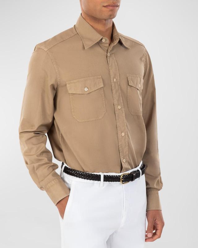 Mens 2-Pocket Cotton Utility Shirt Product Image