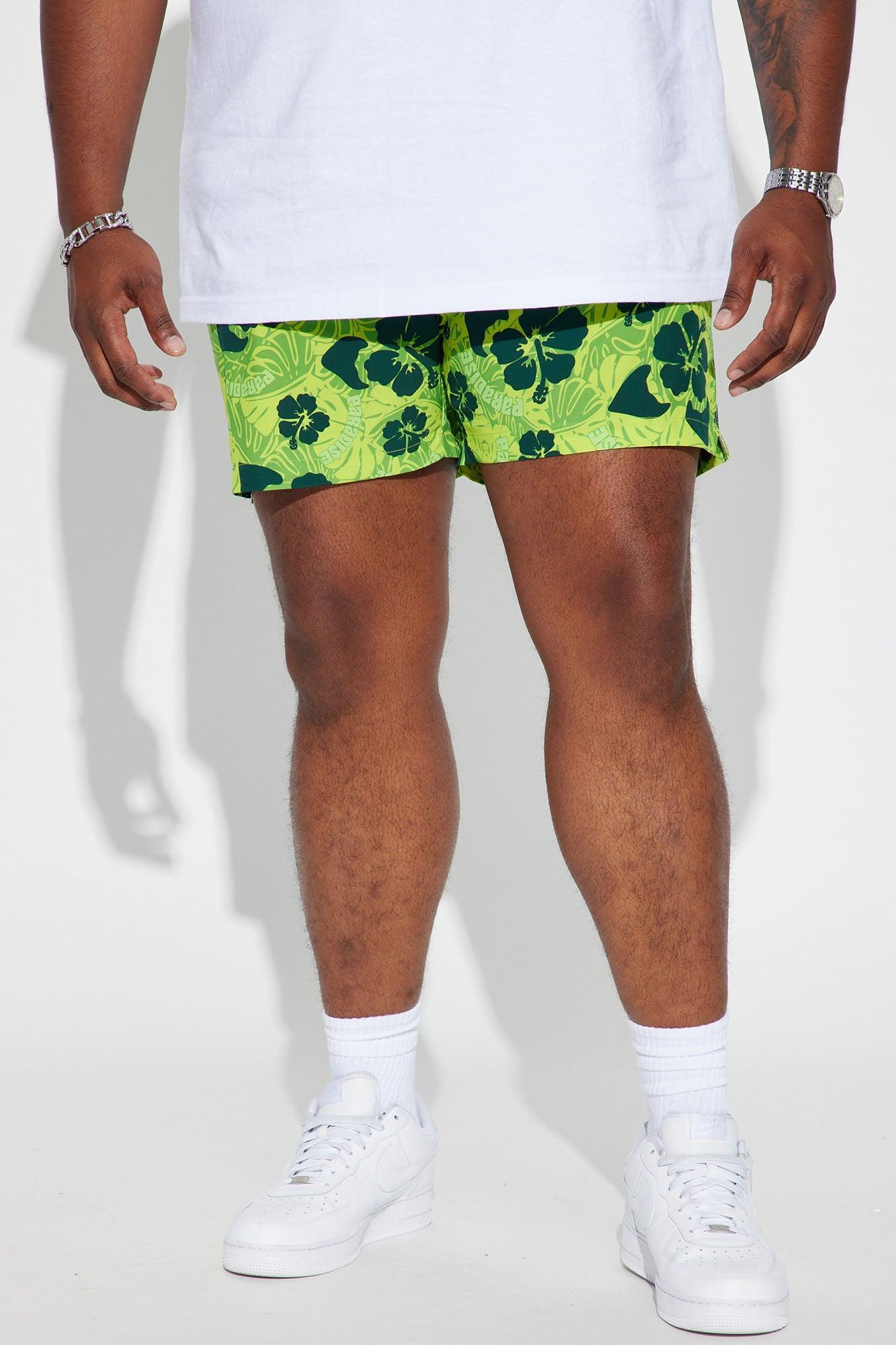 Chillin In Paradise Swim Trunk - Green Product Image