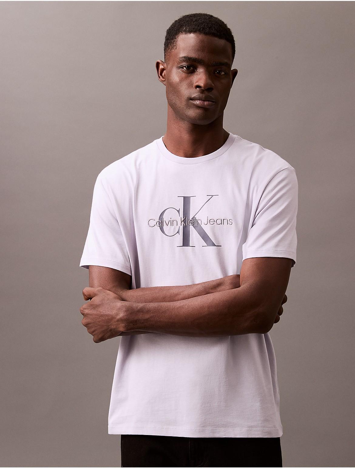 Calvin Klein Mens Monogram Logo Tee - Blue - S Product Image