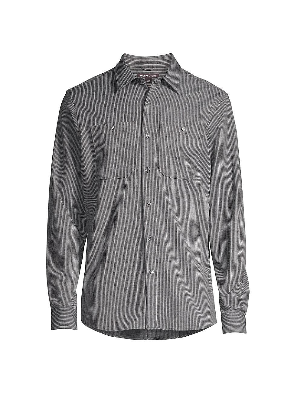 Mens Cotton-Blend Slim-Fit Shirt Product Image