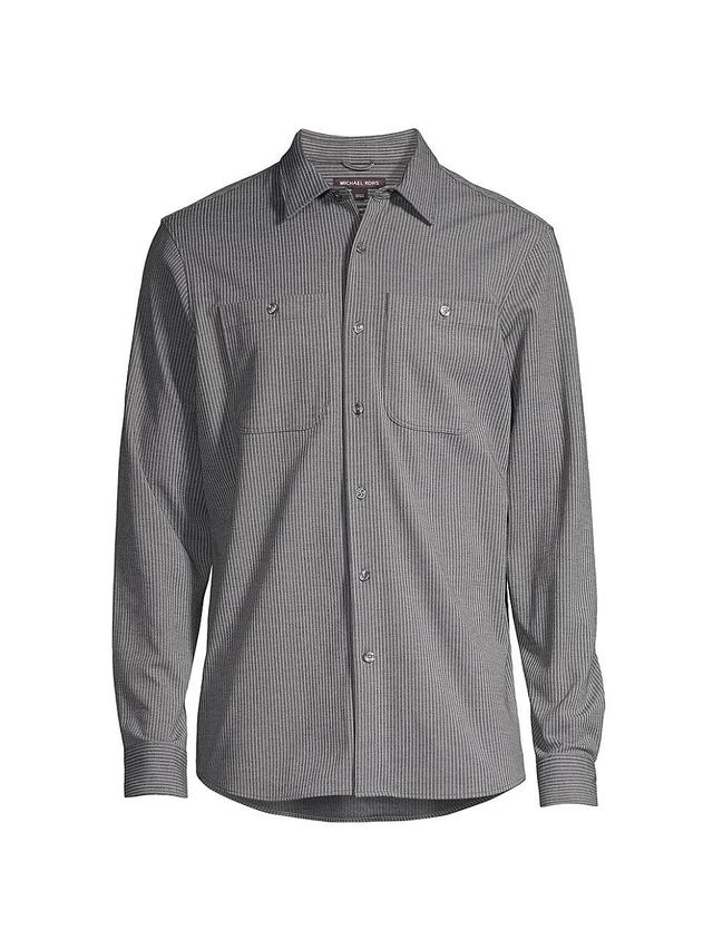 Mens Cotton-Blend Slim-Fit Shirt Product Image