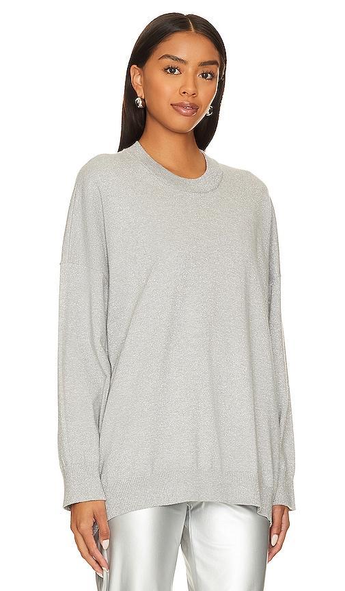 Show Me Your Mumu Classic Crewneck Sweater in Grey. Size L, M, XL, XS. Product Image