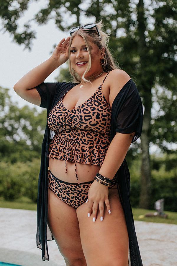 Secret Beach Reversible Bikini Bottoms in Leopard Print Curves Product Image