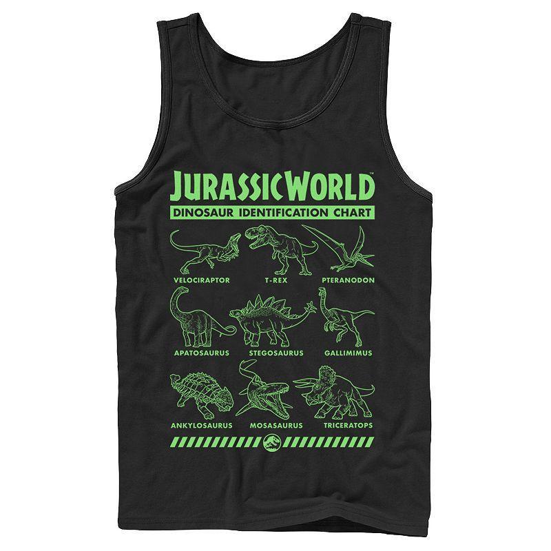 Mens Jurassic World Two Dino Gradient ID Chart Tank Med Blue Product Image