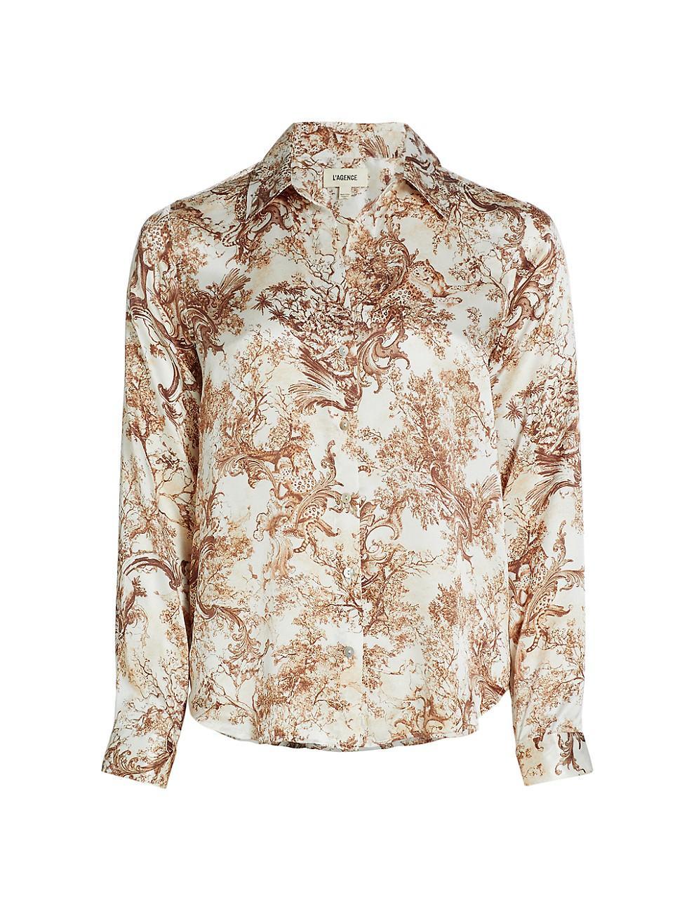 Womens Tyler Toile Silk Blouse product image