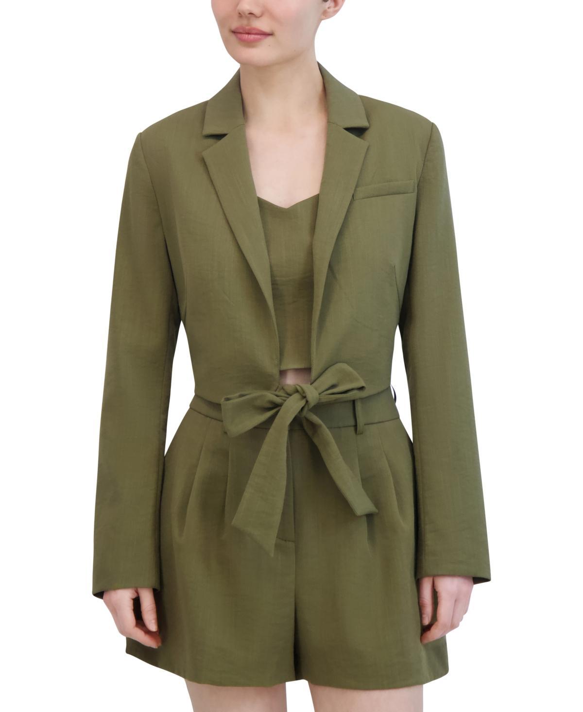 Bcbg New York Womens Cropped Wrap Jacket Product Image