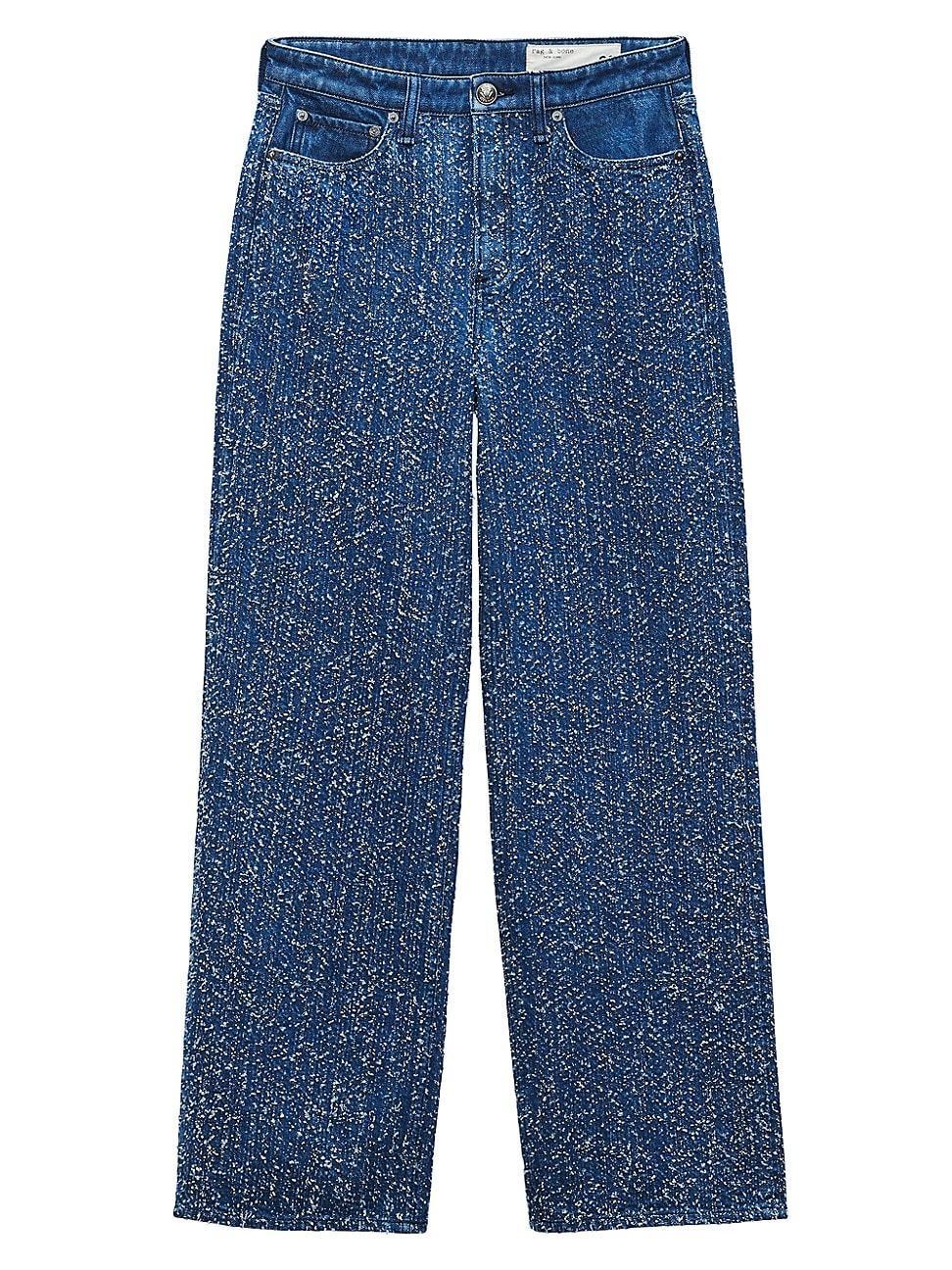 rag & bone Logan High Rise Wide Leg Jeans in Midtweed Product Image