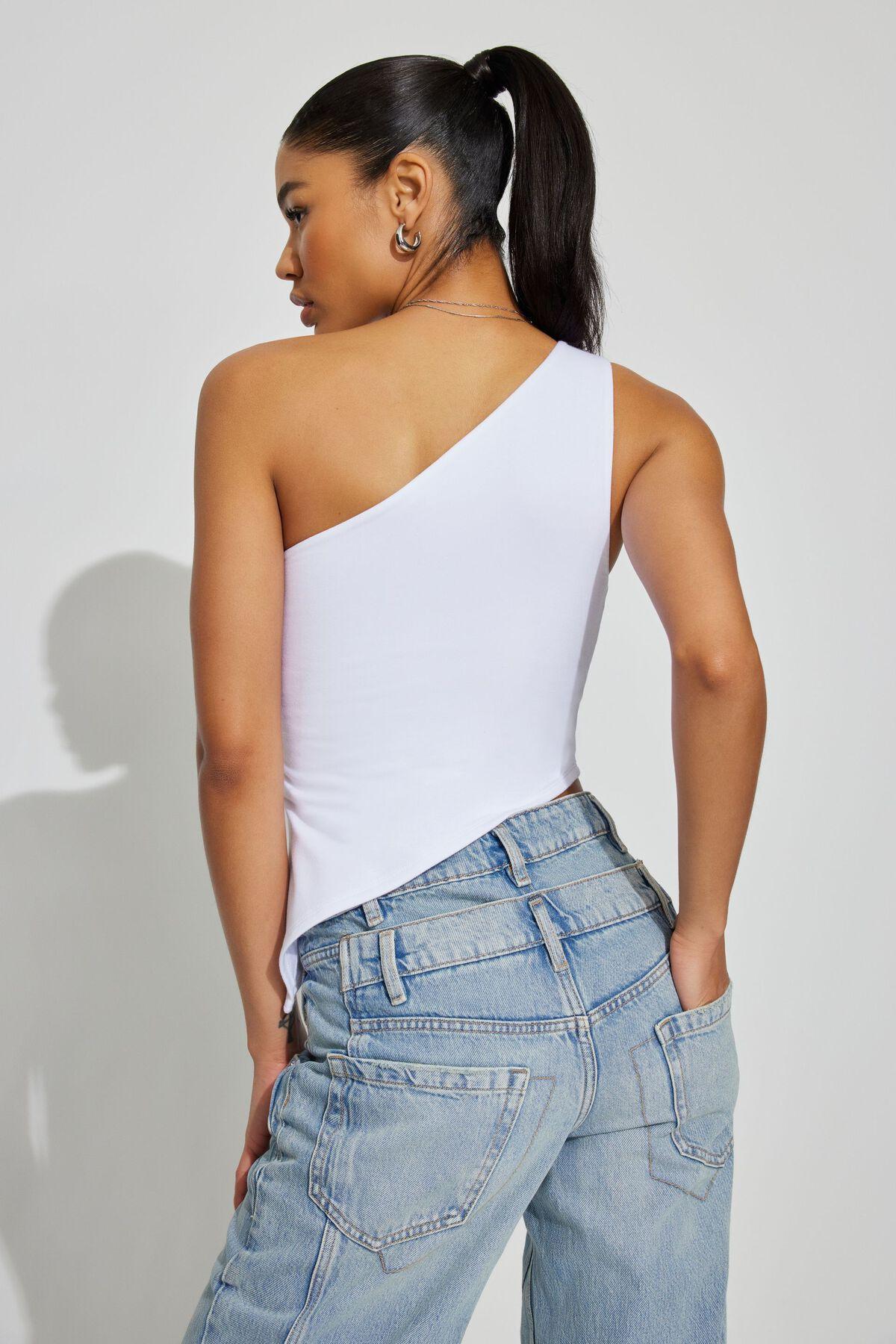 Asymmetric Off Shoulder Tank Top Product Image