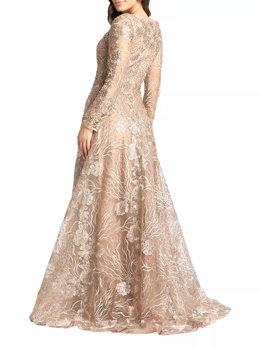 Metallic Embellished Gown Product Image