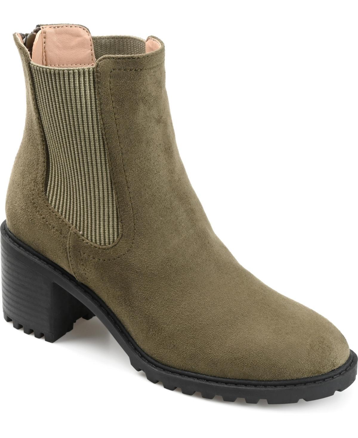 Journee Collection Jentry Tru Comfort Foam Womens Block Heel Chelsea Boots Brown Product Image