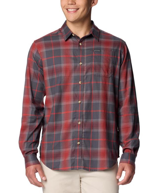 Mens Columbia Vapor Ridge Plaid Woven Button-Down Shirt Blue Tartan Product Image