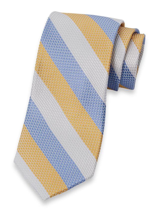 Stripe Woven Silk Tie - Yellow Multi Product Image