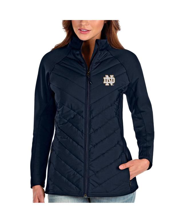 Antigua Womens Navy West Virginia Mountaineers Altitude Full-Zip Puffer Jacket Product Image