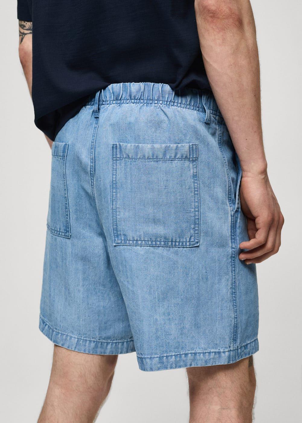 Mango Mens Hemp Lyocell Bermuda Shorts Product Image