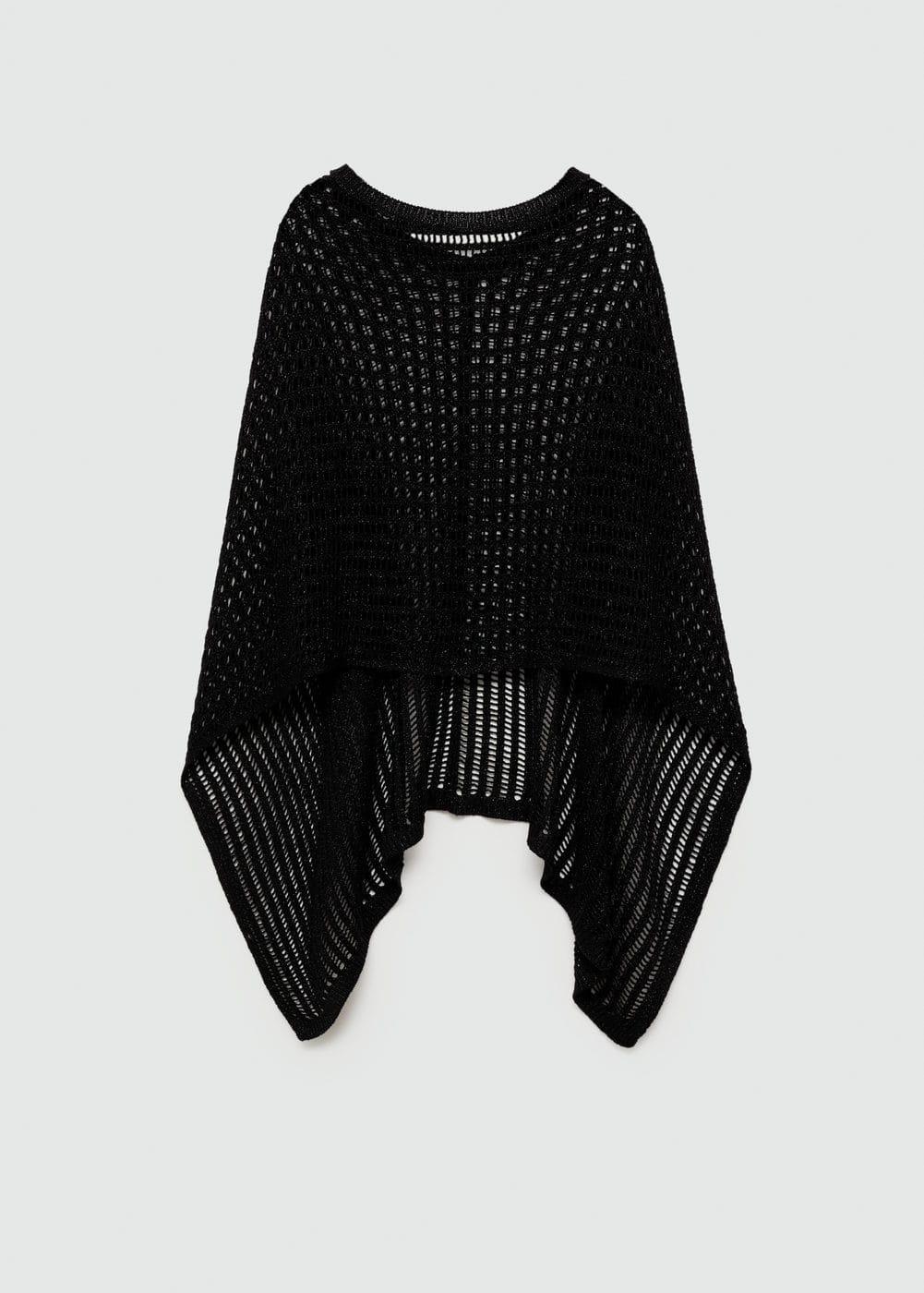 MANGO - Crochet lurex cape - One size - Women Product Image