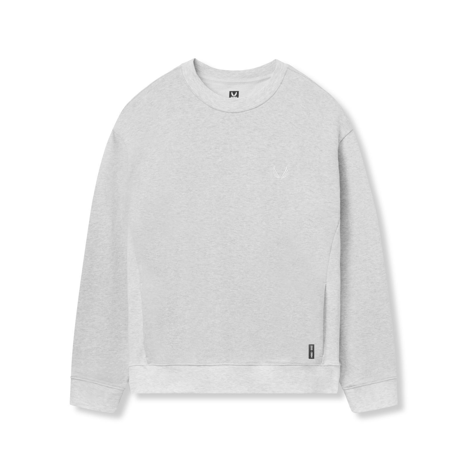 0984. Herringbone Terry Crewneck - Heather Grey Product Image