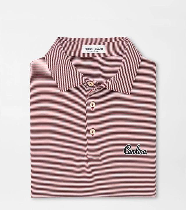 Peter Millar Mens Boston College Jubilee Stripe Performance Polo | Color: Maroon | Size: XXL | BC Product Image