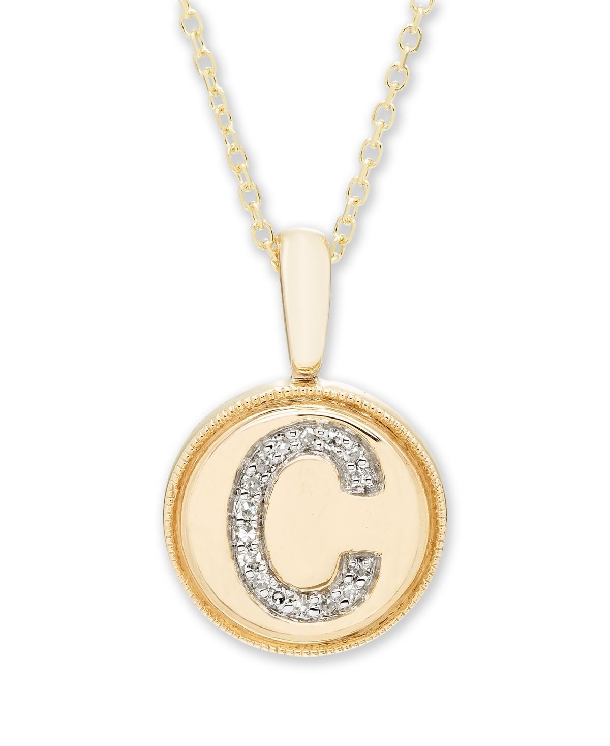 Diamond Accent Initial Pendant in 14k Rose - L Product Image