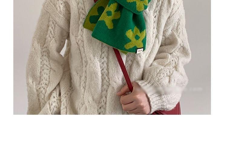 Floral Knit Scarf Product Image