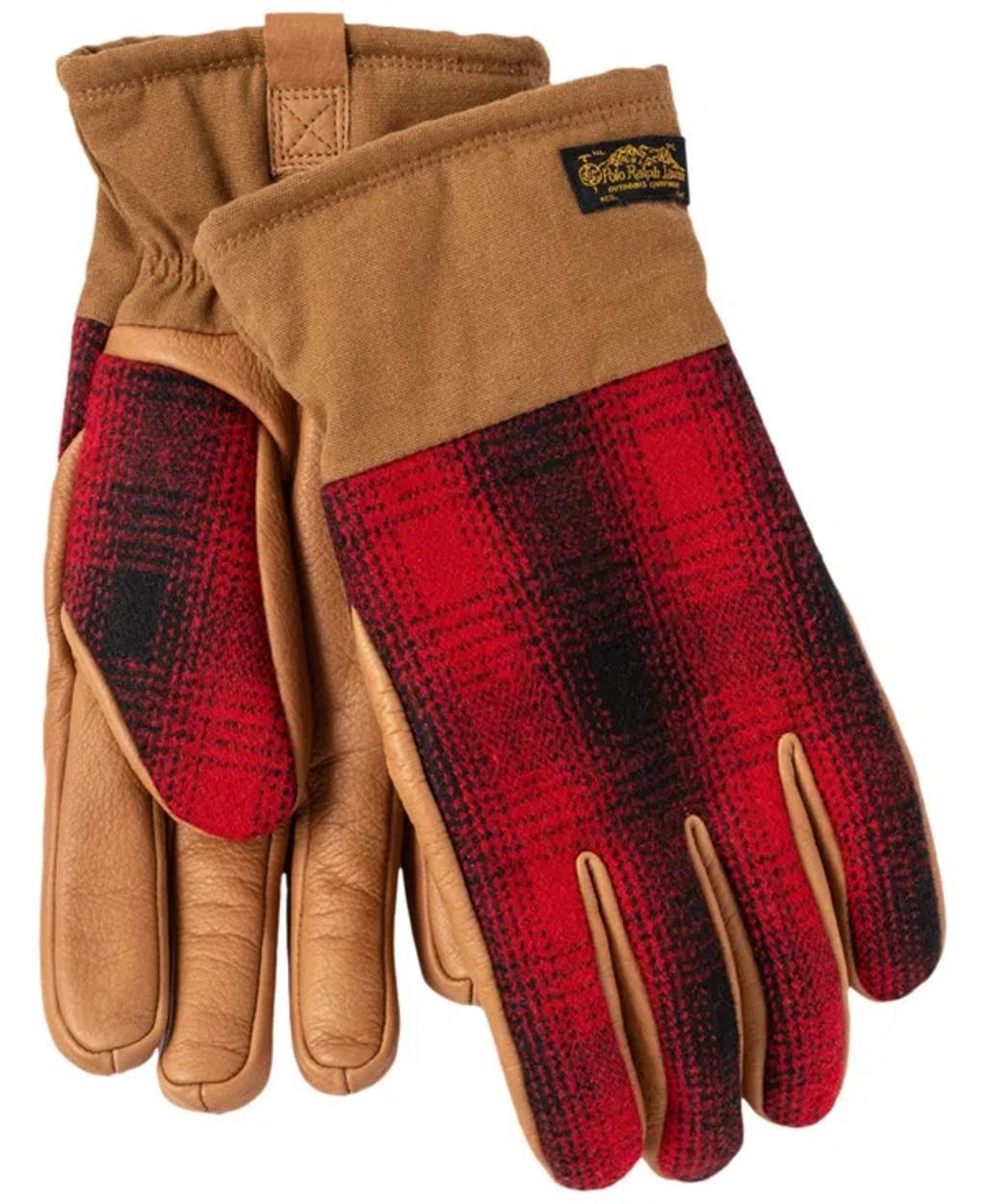 POLO RALPH LAUREN Men's Plaid Trail Glove In Red Plaid Product Image