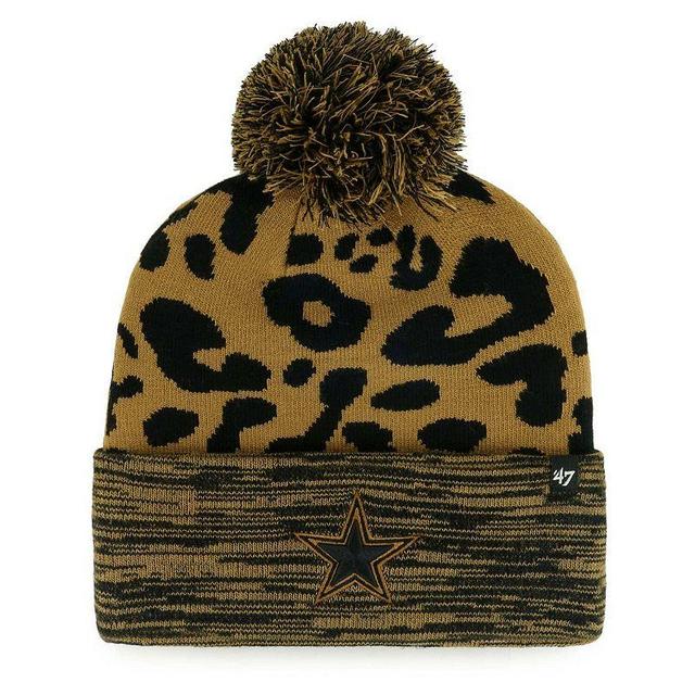 Womens 47 Tan Dallas Cowboys Rosette Cuffed Knit Hat with Pom Product Image