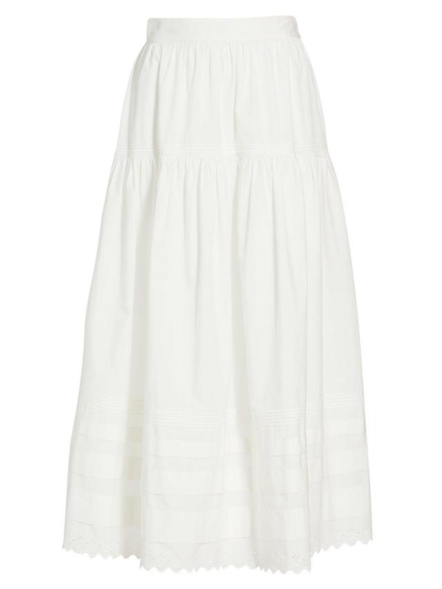 Womens Sebastiane Tiered Cotton Maxi Skirt Product Image