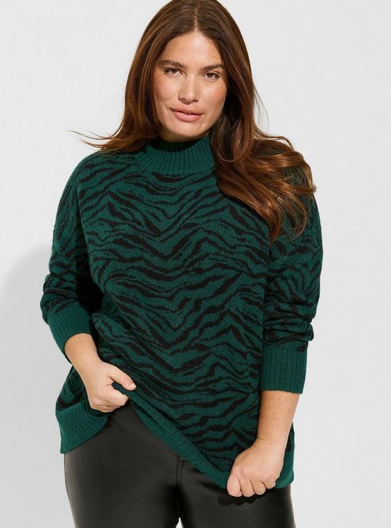 Vegan Cashmere Pullover Turtleneck Sweater Product Image