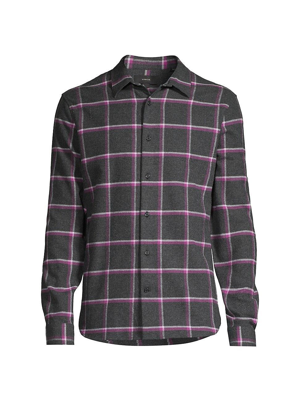 Vince Skipton Plaid Flannel Button-Up Shirt Product Image