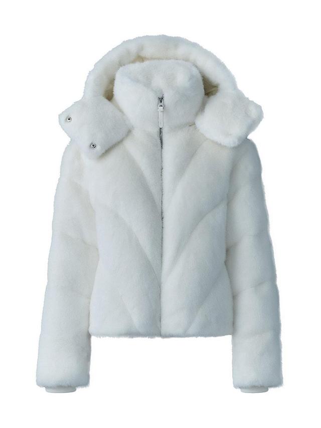 Womens Anik Brushed Faux-Fur Down Jacket Product Image