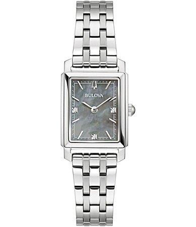 Bulova Womens Classic Two Hand Stainless Steel Bracelet Watch Product Image