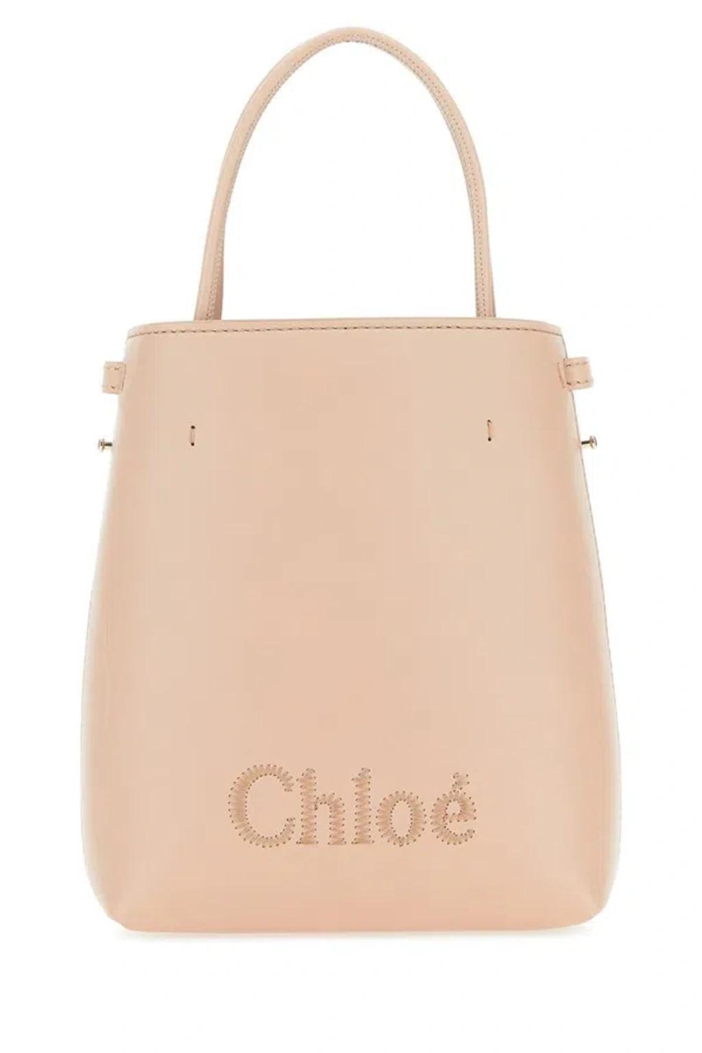 Powder Pink Leather Micro Chloã© Sense Handbag Product Image