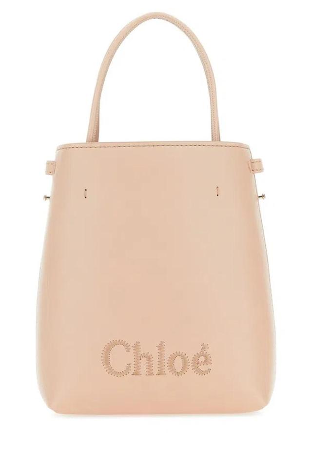 Powder Pink Leather Micro Chloã© Sense Handbag Product Image