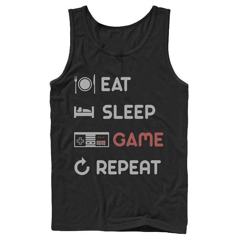 Mens Nintendo Eat Sleep Game Repeat Tank Top Product Image