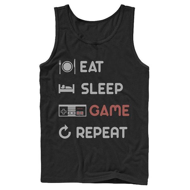 Mens Nintendo Eat Sleep Game Repeat Tank Top Product Image