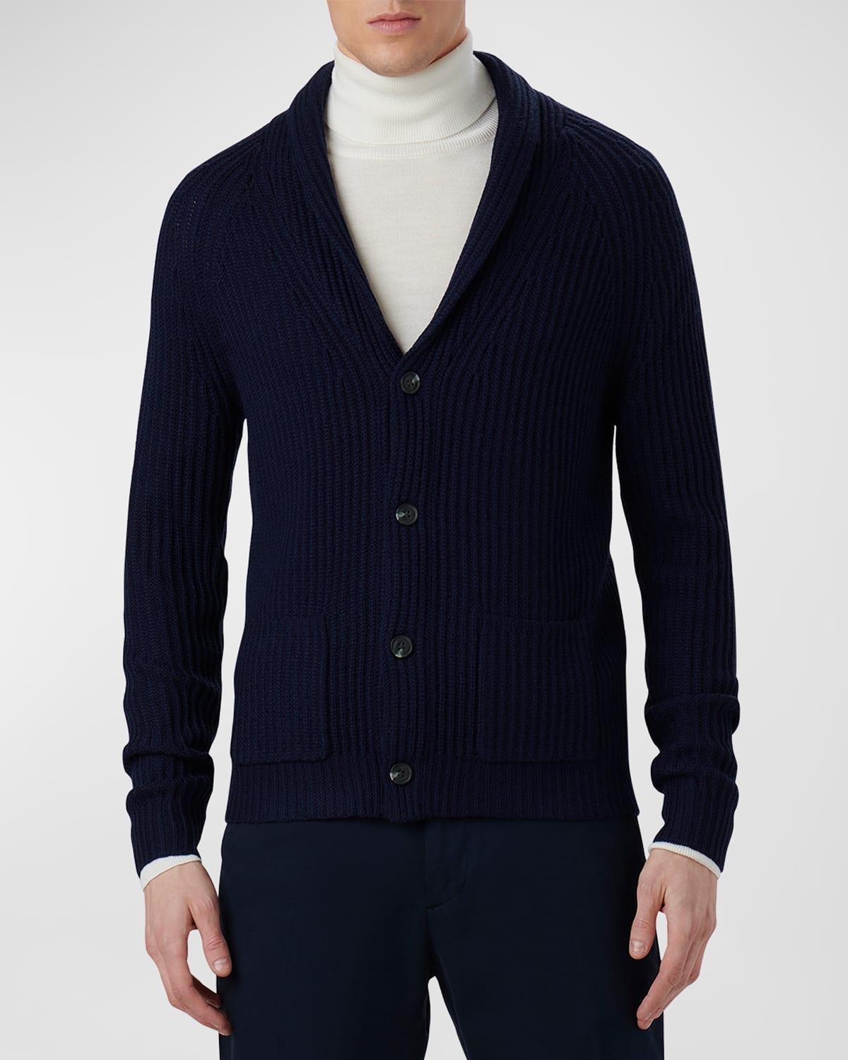 Mens Long-Sleeve Wool-Blend Cardgian Product Image