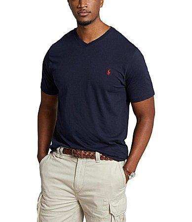 Polo Ralph Lauren Big  Tall Classic Fit Short Sleeve Cotton Jersey V-Neck T Product Image