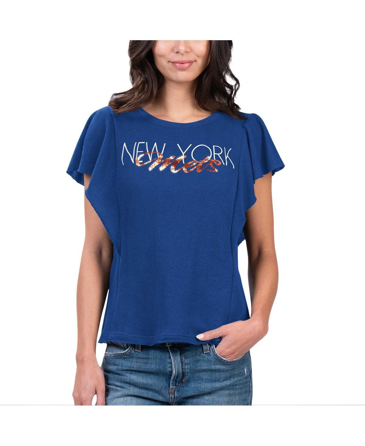 Womens G-iii 4Her by Carl Banks Royal New York Mets Crowd Wave T-shirt Product Image