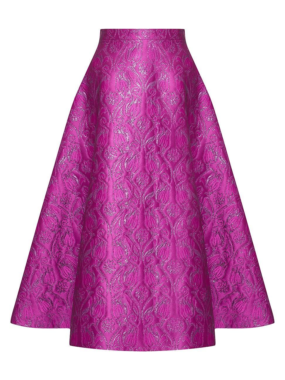 Womens Metamorphos Tulips Brocade Midi Skirt Product Image