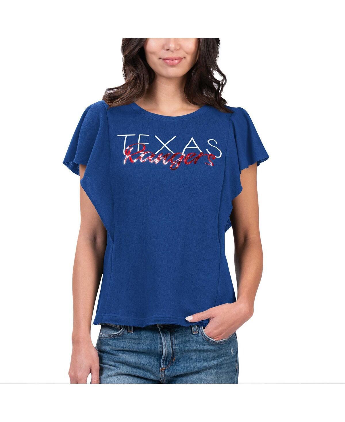 Womens G-iii 4Her by Carl Banks Royal Texas Rangers Crowd Wave T-shirt product image