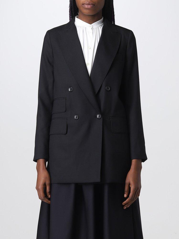 MAX MARA Double Breasted Buttoned Blazer In Black Product Image