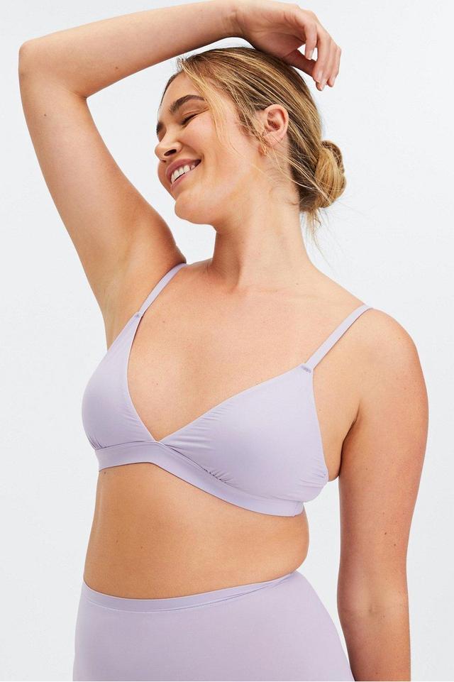 Fabletics Fine Touch Triangle Bralette Womens Shade Size M Product Image