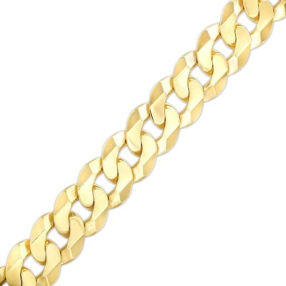 Men's 10.9mm Curb Chain Bracelet in Solid 10K Gold - 8.5" Product Image