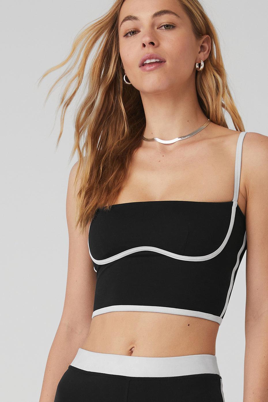 Airbrush Streamlined Bra Tank - Black/White Product Image