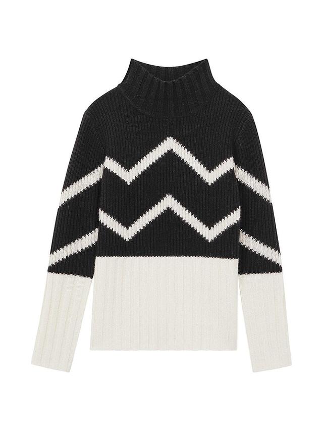 Womens Riley Zigzag Wool-Blend Sweater Product Image