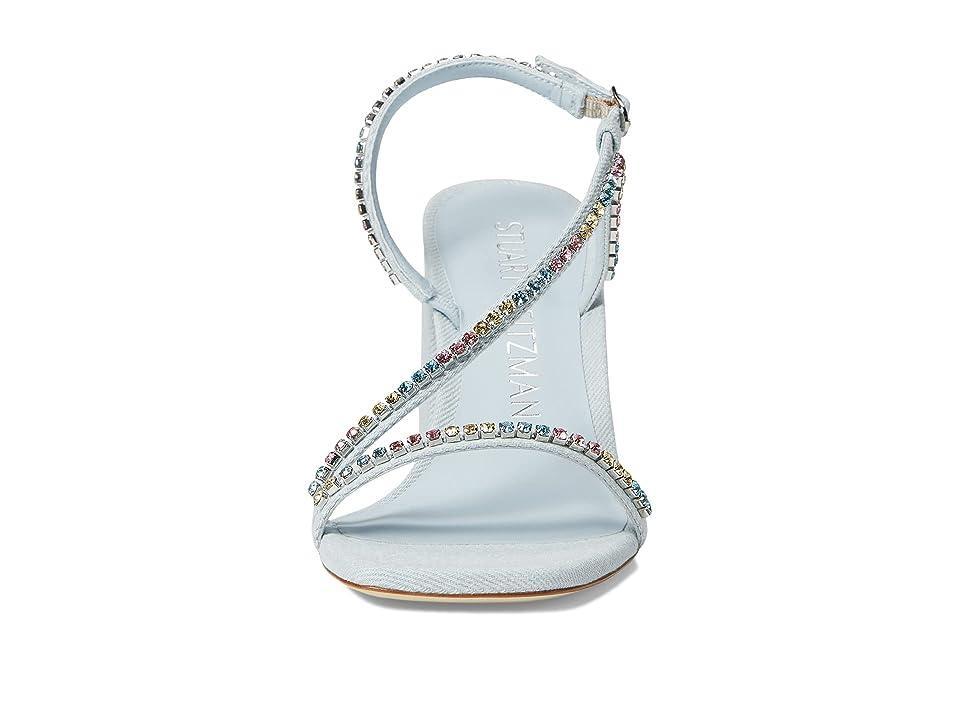 Stuart Weitzman Soiree Crystal 85 Block Sandal (Light/Multi) Women's Shoes Product Image