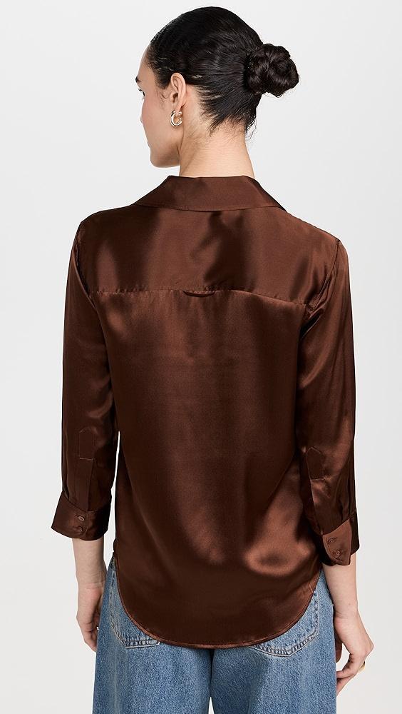 L'AGENCE Dani 3/4 Sleeve Blouse | Shopbop Product Image