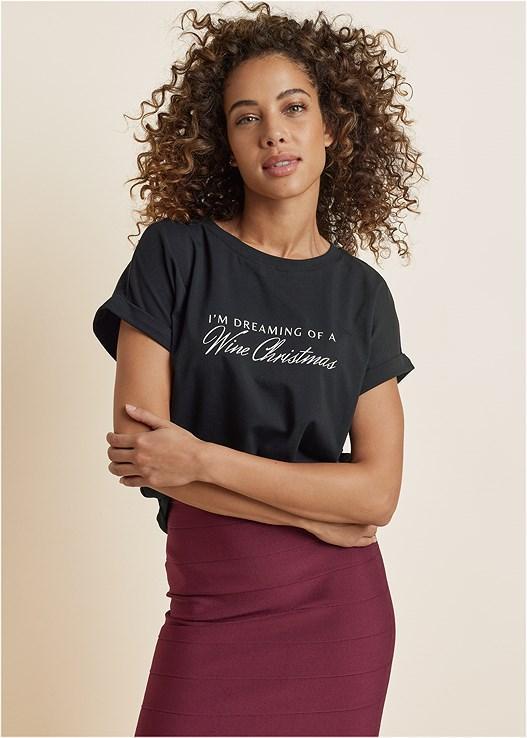 Wine Christmas Graphic Tee Product Image