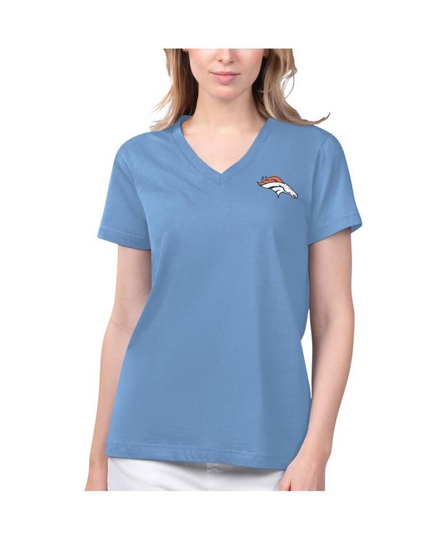 Womens Margaritaville Blue Denver Broncos Game Time V-Neck T-shirt Product Image